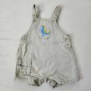 Vintage Dinosaur Bubble Shortalls 12 months
